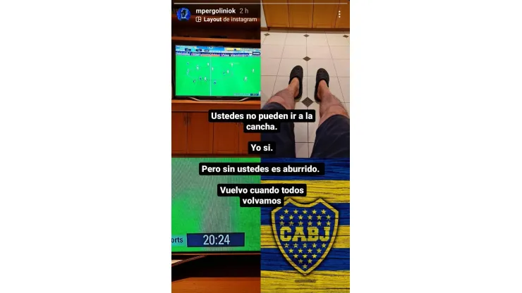 La promesa de Pergolini para los hinchas de Boca durante el partido ante Huracán