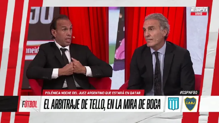 VIDEO | Navarro Montoya se plantó ante Ruggeri y Alcaraz por los festejos de Racing ante la gente de Boca